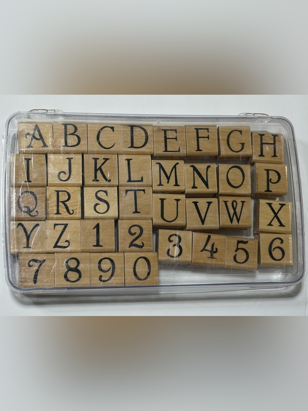 Stamp Craft Primary Alphabet And Numbers Wood Peg Rubber Stamps